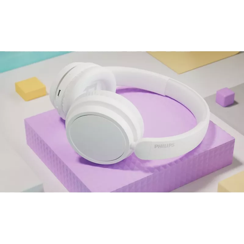 Philips 5000 series TAH5209WT/00 Kopfhörer/Headset Kabellos Head-Band Anrufe/Musik Bluetooth Weiß