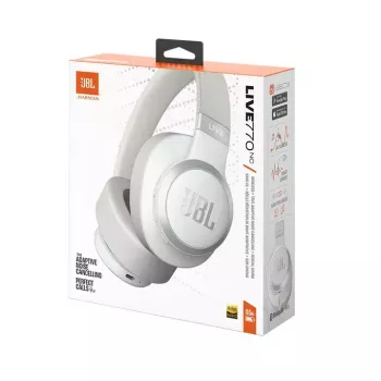 JBL Live 770NC Kopfhörer Over-Ear, kabellos, Anrufe/Musik, Bluetooth, Weiß
