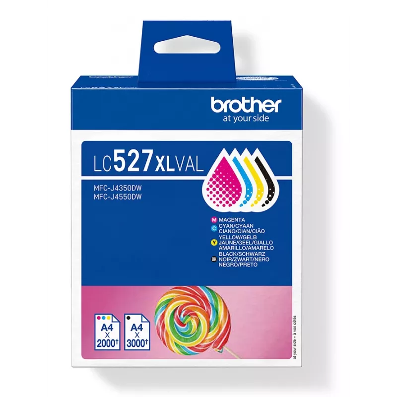 Cartridge Brother LC-527XLVAL Multipack MFCJ4350DW/4550DW Farbe