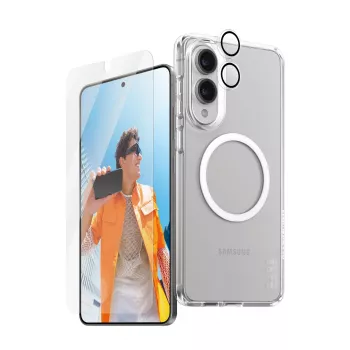 Bildschirmschutz-Bundle PanzerGlass CARE Flagship für Samsung S25 Edge – 3-in-1-Set