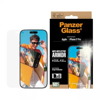 PanzerGlass Anti-Reflective Armor Displayschutzfolie iPhone 17 Pro Kratzfest Stoßfest