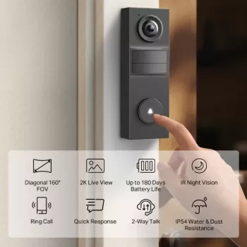 TP-Link Tapo D205 Video-Türsprechanlage 3 MP Schwarz
