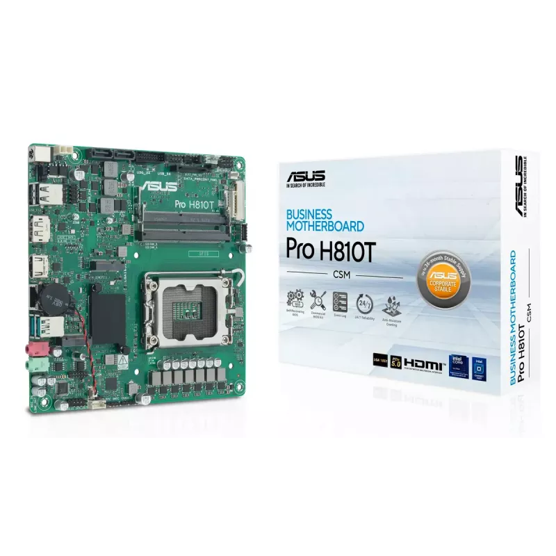 Motherboard ASUS Pro H810T-CSM Intel H810 LGA 1851 Mini ITX DDR5 128GB