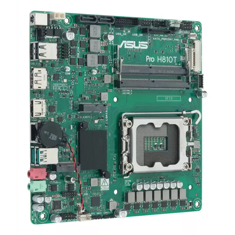 Motherboard ASUS Pro H810T-CSM Intel H810 LGA 1851 Mini ITX DDR5 128GB