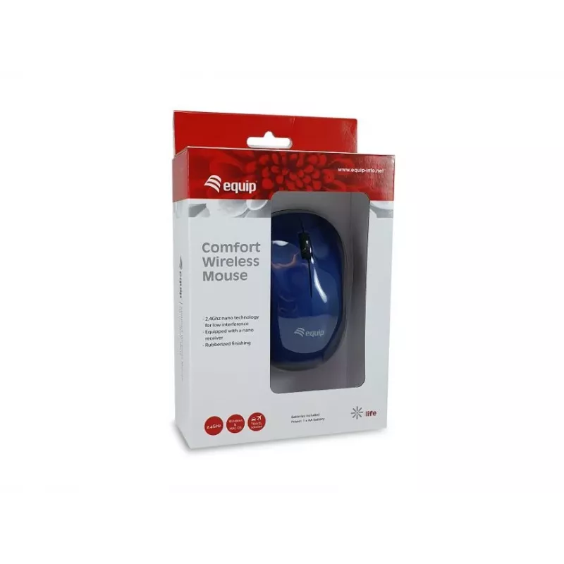 Maus Equip Comfort Wireless Blau RF Wireless