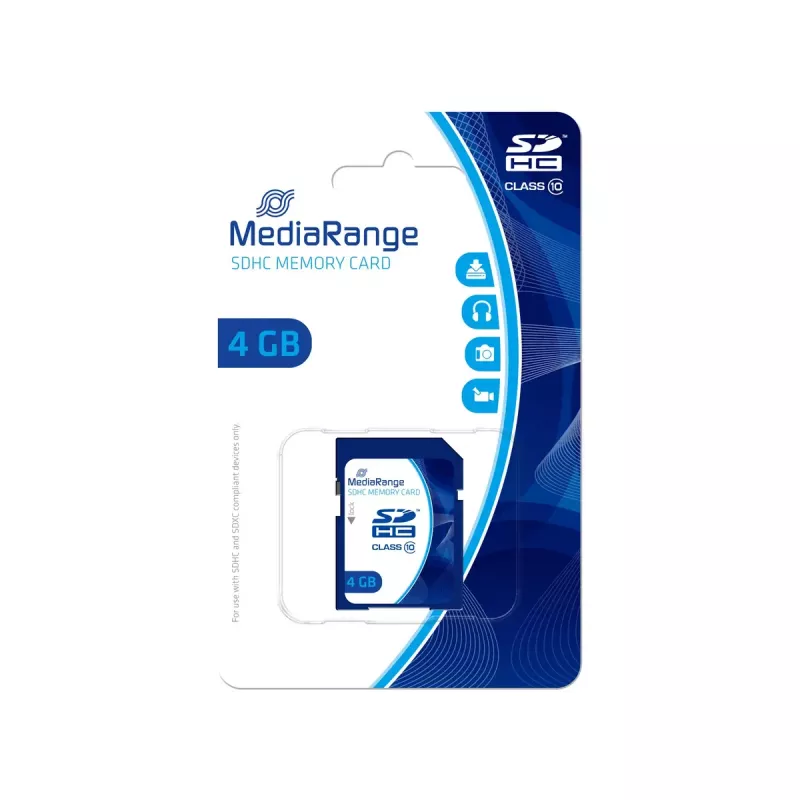 Flash-Speicher MediaRange 4GB SDHC Class 10 MR961