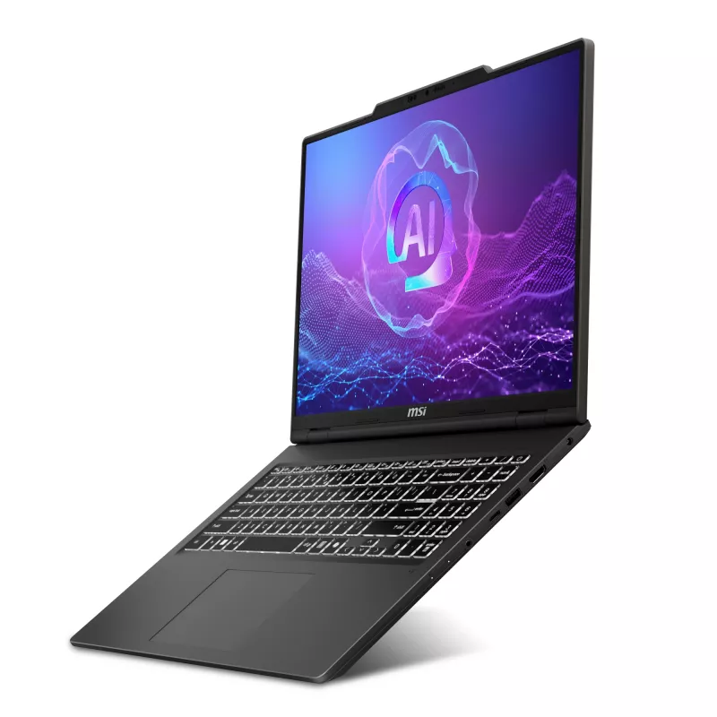 Laptop MSI Venture A16 AI+ A3HMG-036DE — 16 Zoll 2K (2048×1280), AMD Ryzen AI 5 340 2 GHz, 16 GB DDR5, 512 GB SSD, RTX 5050, Windows 11 Home, grau