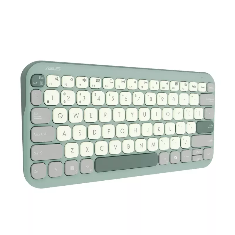 ASUS KW100 /GN/GE/81 Tastatur Home Bluetooth QWERTZ Deutsch Grün, Hellgrün
