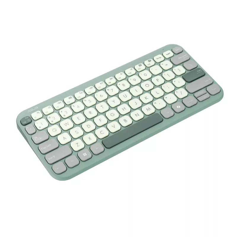 ASUS KW100 /GN/GE/81 Tastatur Home Bluetooth QWERTZ Deutsch Grün, Hellgrün