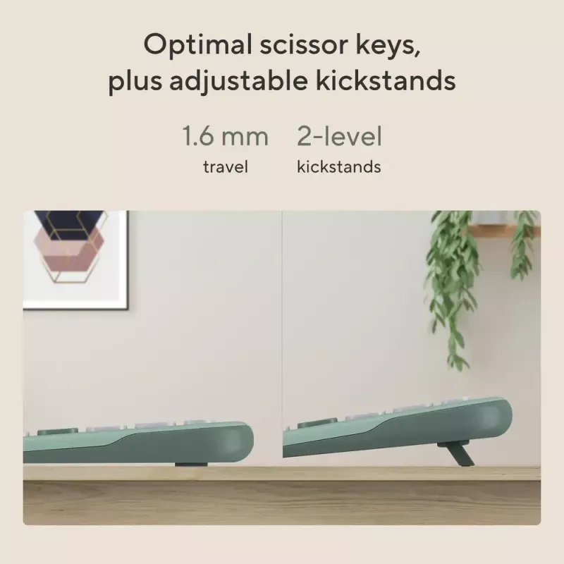 ASUS KW100 /GN/GE/81 Tastatur Home Bluetooth QWERTZ Deutsch Grün, Hellgrün