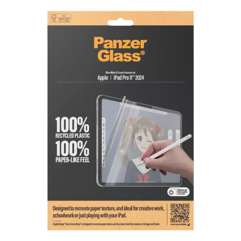 PanzerGlass ® GraphicPaper® Displayschutzfolie iPad Pro 11 inch (2024-2025) | Ultra-Wide Fit