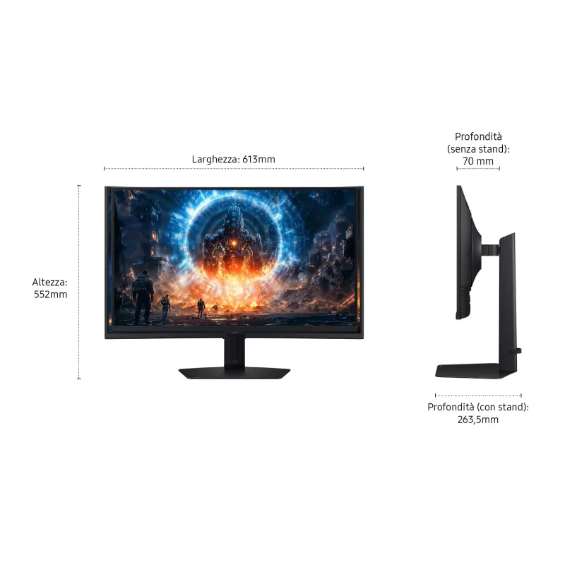 Samsung G60F Computer Monitor 68,6 cm (27 Zoll) 2560 x 1440 Pixel Quad HD LCD Schwarz