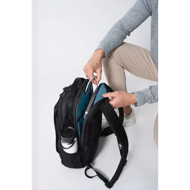 Rucksack HYPER HyperPack HP21PBKGL für Laptops bis 40,6 cm (16 Zoll) – schwarz, PET/Polyester