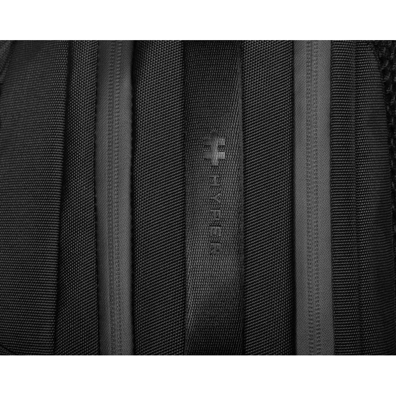Rucksack HYPER HyperPack HP21PBKGL für Laptops bis 40,6 cm (16 Zoll) – schwarz, PET/Polyester