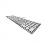 CHERRY KC 6000 schlank Tastatur Universal USB AZERTY Belgisch Silber, Weiß