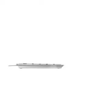 CHERRY KC 6000 schlank Tastatur Universal USB AZERTY Belgisch Silber, Weiß