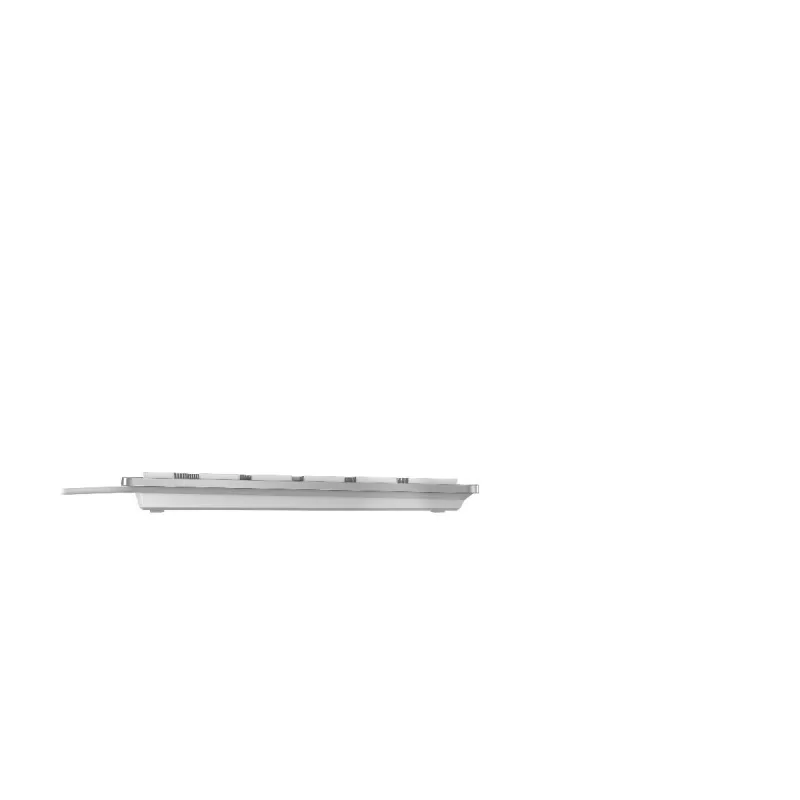 CHERRY KC 6000 schlank Tastatur Universal USB AZERTY Belgisch Silber, Weiß