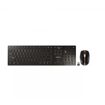 CHERRY DW 9000 schlank Tastatur Maus inklusive Universal RF Wireless + Bluetooth QWERTY US English Schwarz