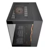 COUGAR PC Midi-Tower Gehäuse FV150 ARGB — Schwarz, ATX/MicroATX/Mini-ITX, 3x120 mm vorne + 1x120 mm hinten, 2x3,5 Zoll & 2x2,5 Zoll Schächte