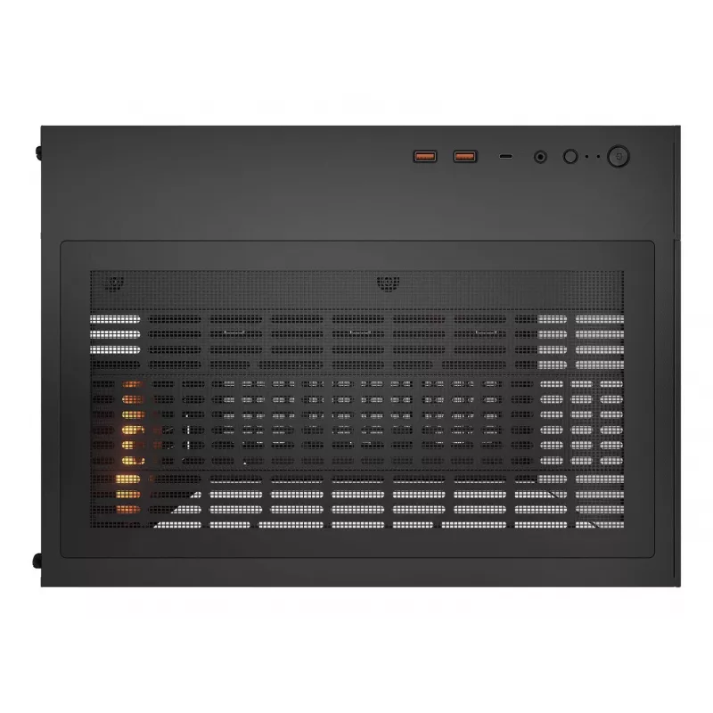 COUGAR PC Midi-Tower Gehäuse FV150 ARGB — Schwarz, ATX/MicroATX/Mini-ITX, 3x120 mm vorne + 1x120 mm hinten, 2x3,5 Zoll & 2x2,5 Zoll Schächte