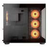 COUGAR PC Midi-Tower Gehäuse FV150 ARGB — Schwarz, ATX/MicroATX/Mini-ITX, 3x120 mm vorne + 1x120 mm hinten, 2x3,5 Zoll & 2x2,5 Zoll Schächte