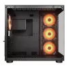 COUGAR PC Midi-Tower Gehäuse FV150 ARGB — Schwarz, ATX/MicroATX/Mini-ITX, 3x120 mm vorne + 1x120 mm hinten, 2x3,5 Zoll & 2x2,5 Zoll Schächte