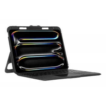 Targus VersaVu Spanische Bluetooth-Tastatur-Trackpad-Hülle für iPad 13 Zoll, Schwarz