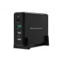 Conceptronic OZUL 4-Port 65W USB PD Desktop-Ladegerät, Innenbereich, AC, 5 V, Schwarz