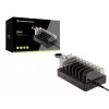 Conceptronic OZUL 8-Port 75W USB PD Ladestation, Innenbereich, AC, 12 V, Schwarz