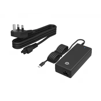 Conceptronic OZUL03BUK 100W GaN Desktop USB PD Ladegerät, integriertes USB-C-Kabel, UK-Stecker