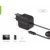 Conceptronic OZUL04BE 67W GaN USB PD Ladegerät, integriertes USB-C-Kabel