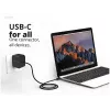 Conceptronic OZUL04BE 67W GaN USB PD Ladegerät, integriertes USB-C-Kabel
