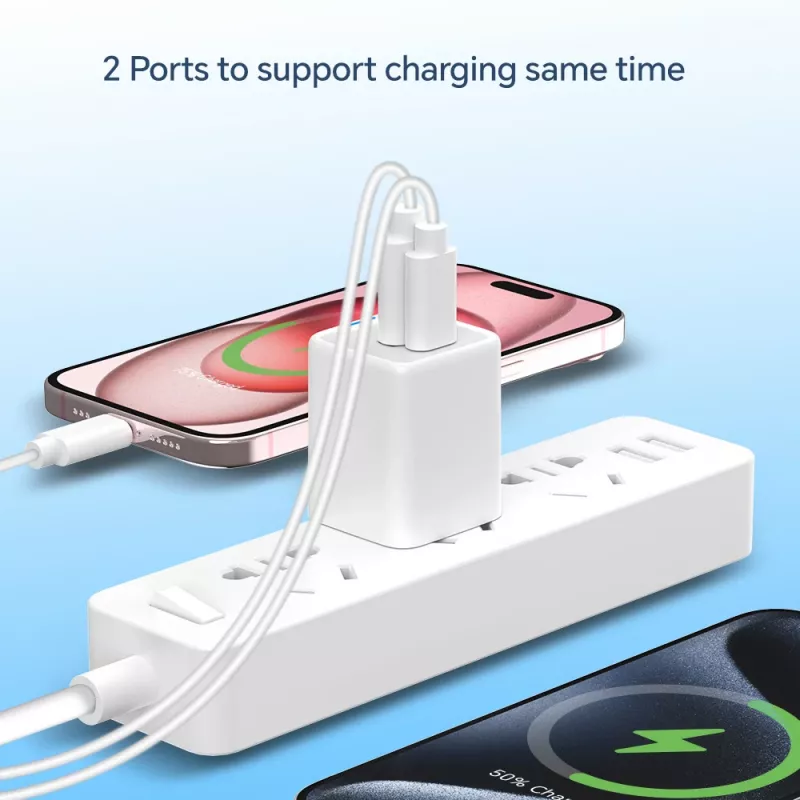 Conceptronic 2-Port 20W GaN USB PD Ladegerät, USB-C x 1, USB-A x 1 ALTHEA15W