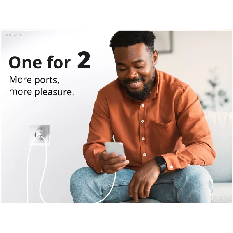 Conceptronic 2-Port 33W GaN USB PD Ladegerät mit 3-in-1 Ladekabel, USB-C x 1, USB-A x 1, QC 3.0, PPS