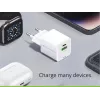 Conceptronic 2-Port 33W GaN USB PD Ladegerät mit 3-in-1 Ladekabel, USB-C x 1, USB-A x 1, QC 3.0, PPS