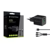 Conceptronic 2-Port 33W GaN USB PD Ladegerät mit 3-in-1 Ladekabel, USB-C x 1, USB-A x 1, QC 3.0, PPS