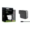 Conceptronic 4-Port 100W GaN USB PD Ladegerät mit USB-C Ladekabel, USB-C x 3, USB-A x 1, QC 3.0, PPS