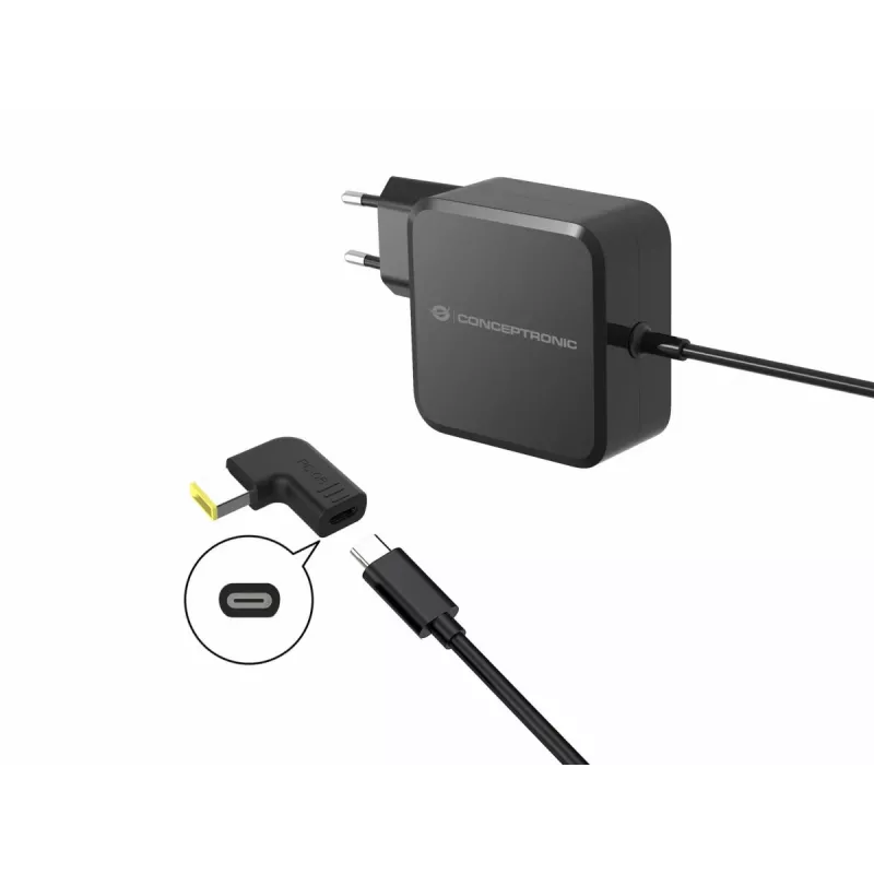 Conceptronic ABBY15PC05 DC-auf-USB-C-Adapter, Lenovo schlank Tip, 18-20V