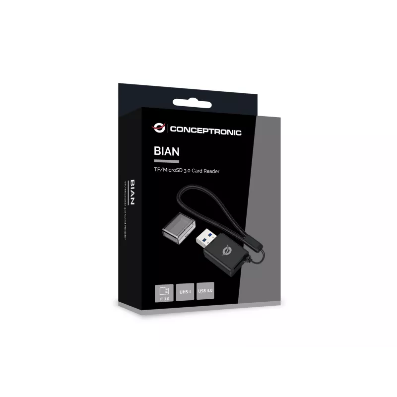 Conceptronic BIAN07B TF/MicroSD 3.0 Kartenleser, UHS-I, USB 3.0, 5Gbps