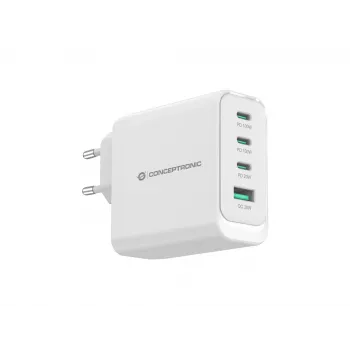 Conceptronic ALTHEA22W100 4-Port 100W GaN USB PD Ladegerät, USB-C x 3, USB-A x 1, QC 3.0, PPS, PD 3.0