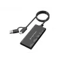 7-in-1 Kartenleser CONCEPTRONIC BIAN10B — USB 3.2 Gen 1 Typ-A/Typ-C, CF/MMC/MS/SD/MicroSD/xD, Schwarz