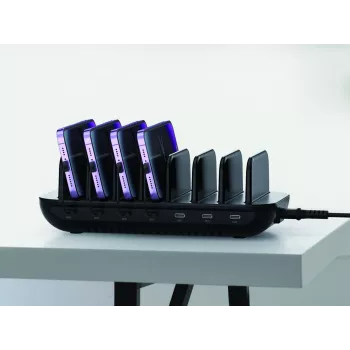 Conceptronic OZUL07B 160W 7-Port USB PD Ladestation, USB-C x 7, PD 3.0