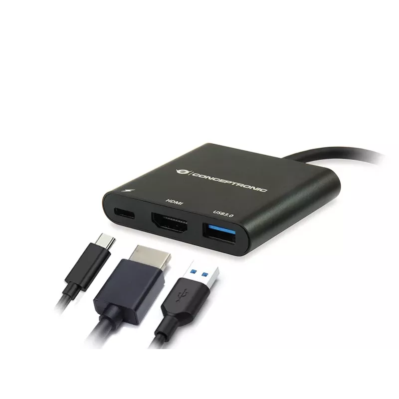 Conceptronic DONN01B Laptop-Dock/Port-Replikator USB 3.2 Gen 1 (3.1 Gen 1) Typ-C Schwarz