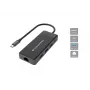 Conceptronic DONN14G Laptop-Dock/Port-Replikator Kabelgebunden USB 3.2 Gen 1 (3.1 Gen 1) Type-C Grau