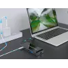 Conceptronic DONN14G Laptop-Dock/Port-Replikator Kabelgebunden USB 3.2 Gen 1 (3.1 Gen 1) Type-C Grau