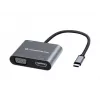 Conceptronic DONN16G Kabelgebunden USB 3.2 Gen 1 Typ-C Grau 100W 4K Ultra HD