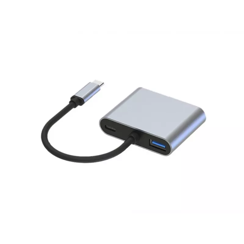 Conceptronic DONN16G Kabelgebunden USB 3.2 Gen 1 Typ-C Grau 100W 4K Ultra HD