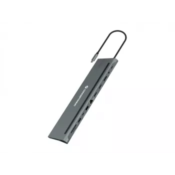 Conceptronic DONN17G Laptop-Dockingstation/Port-Replikator Kabelgebunden USB 3.2 Gen 1 (3.1 Gen 1) Type-C Grau