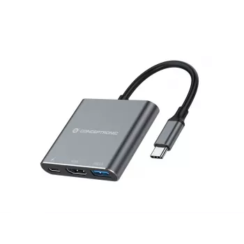 Conceptronic DONN18G 3-in-1 USB 3.2 Gen 1 Docking-Station, HDMI, USB 3.0, 100W USB PD