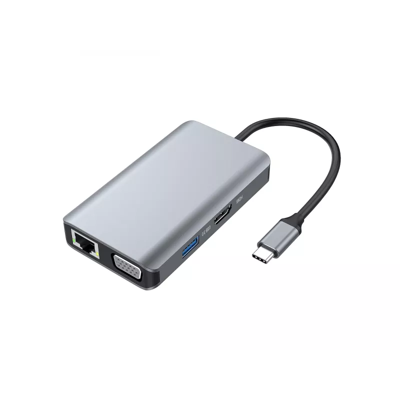 Conceptronic DONN21G Laptop-Dockingstation/Port-Replikator Kabelgebunden USB 3.2 Gen 1 (3.1 Gen 1) Typ-C Grau